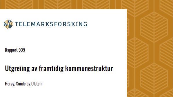 Lenkje til artikkel: No er rapporten frå Telemarksforsking klar