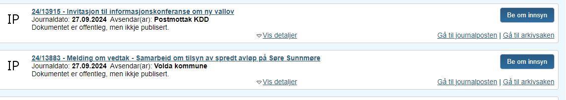 Postliste - Klikk for stort bilete