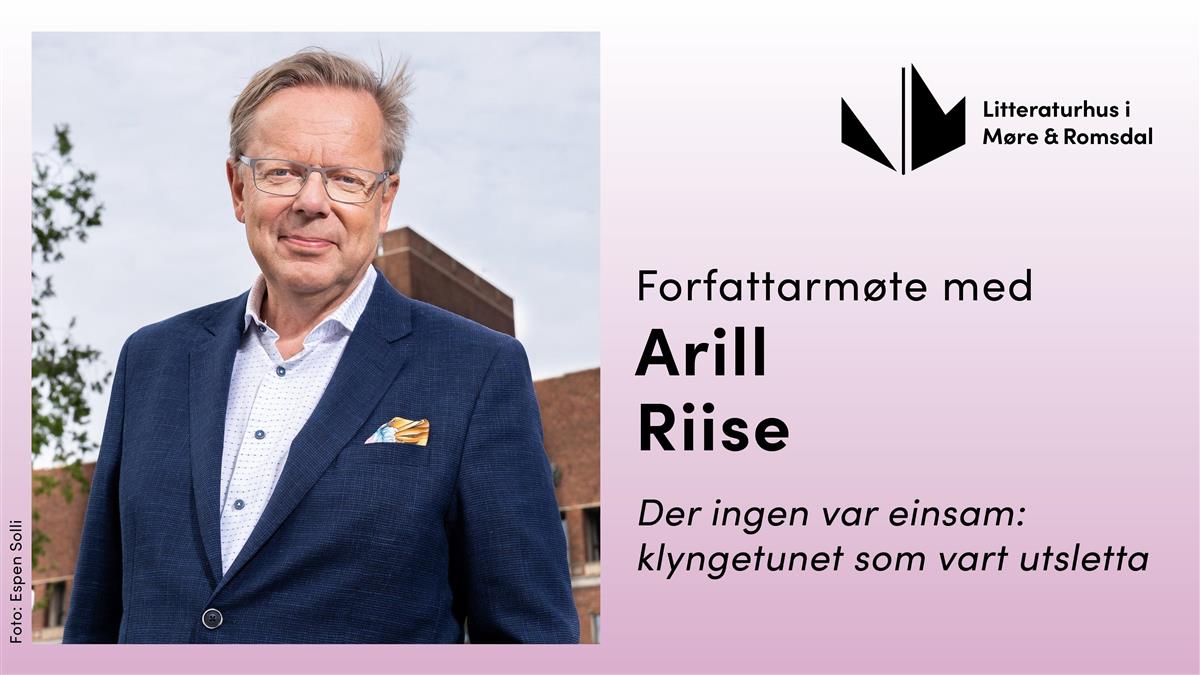 Forfattarmøte med Arill Riise. Portrettbilde. - Klikk for stort bilete